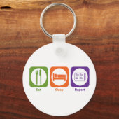 スリープ食べレポート キーホルダー (正面)
