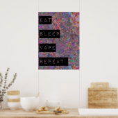 スリープ食べヴァープリピートポスター ポスター (キッチン)