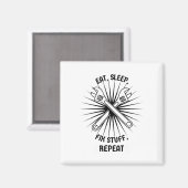 スリープ食べ修正物の繰り返し マグネット (正面/裏面)