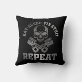 スリープ食べ修正物リピーターおもしろいリペアマン クッション (裏面)