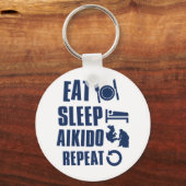 スリープ食べ合気道 キーホルダー (正面)
