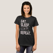 スリープ食べ忍者リピート日本忍者ファン用忍 Tシャツ (正面フル)