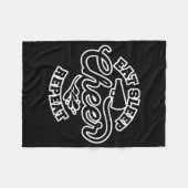 スリープ食べ応援リピート応援デザインアイディア フリースブランケット (正面(横))