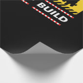 スリープ食べ構築リピート建物ブロックれんが ラッピングペーパー (角)