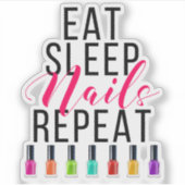 スリープ食べ爪、 ネイルリピーター明るい虹の爪、 ネイルポーランド シール (正面)