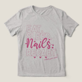 スリープ食べ爪、 ネイルリピート爪、 ネイルポーランド爪、 ネイルテック トライブレンドTシャツ