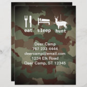 スリープ食べ狩り狩りカモフラージュ招待状 レターヘッド (正面/裏面)
