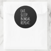 スリープ食べ盆栽リピーター盆栽ツリーアートT ラウンドシール (バッグ)