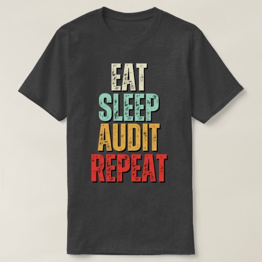 スリープ食べ監食べ査の繰り返しスリープ監査繰り返し機能 Tシャツ (デザイン正面)