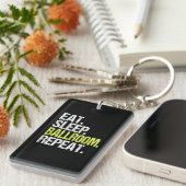 スリープ食べ社交ダンスレペアダンサー踊り誕生日 キーホルダー (正面右)