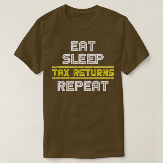 スリープ食べ税金再申告税 Tシャツ (デザイン正面)