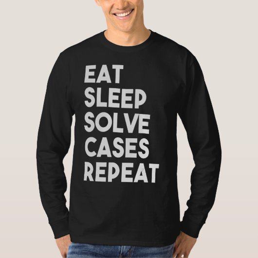 スリープ食べ解決ケースリピート弁護士弁護士リング Tシャツ (正面)