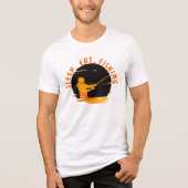 スリープ食べ、魚釣り トライブレンドＴシャツ (正面)