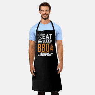 スリープ食べBBQラージブラックエプロン エプロン