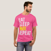 スリープ食べBMXリピート自転車モトクロス Tシャツ (正面フル)