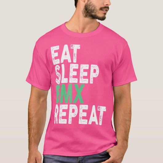スリープ食べBMXリピートBMX Tシャツ (正面)