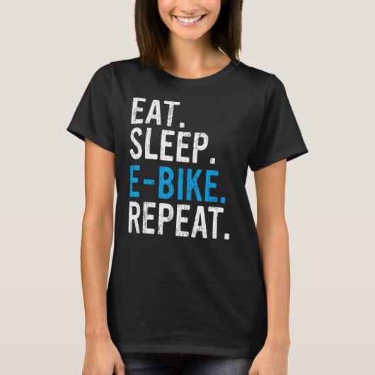 スリープ食べEバイクリピートE MTB 3 Tシャツ (正面)