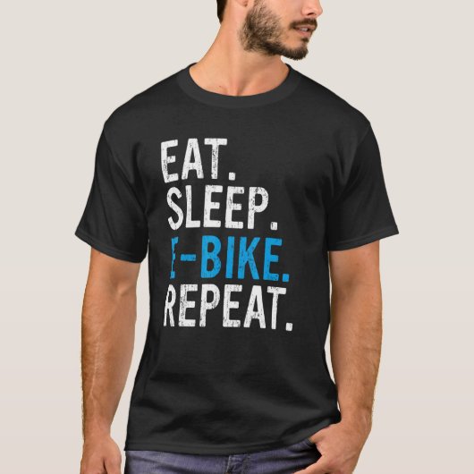 スリープ食べEバイクリピートE MTB 3 Tシャツ (正面)