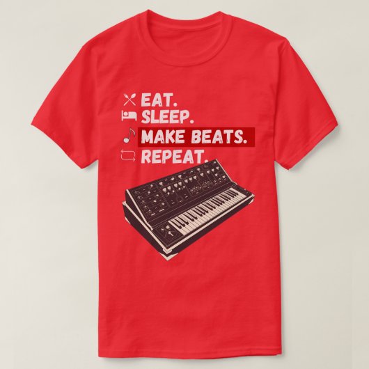 スリープ食べMakeビートの繰り返し Tシャツ (デザイン正面)