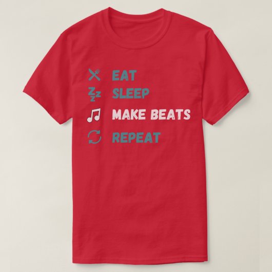スリープ食べMakeビートリピート4 Tシャツ (デザイン正面)