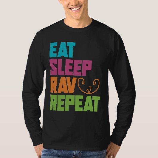スリープ食べRAVリピート Tシャツ (正面)