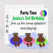 スリーベアーズパーティー 招待状 (正面/裏面)