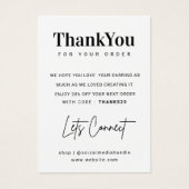 スリーペアイヤリングサンキューカード (正面)