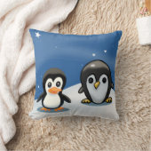 スリーペンギン装飾用クッション クッション (ブランケット)