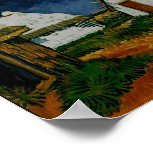 スリーホワイトコテージズサイントマリースヴァン素晴らしゴッホ ポスター (角)