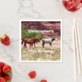 スリーホースサウスウエストバースデーパーティー紙 スタンダードカクテルナプキン (インサイチュ)