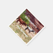 スリーホースサウスウエストバースデーパーティー紙 スタンダードカクテルナプキン (角)