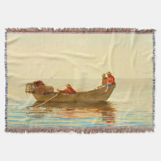スリーボーイズaドリーとロブスターポットウィンスローホーマー スローブランケット (正面)