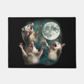 スリーポッサムムーン3オポッサムおもしろいカー風変わりドミーム ドアマット (正面)