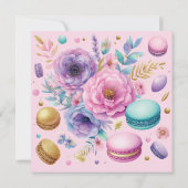 スリーポバーガール誕生日ポップコーン&マカロン サンキューカード (裏面)