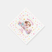 スリーポバースランバーパーティーかわいい女の子誕生日 スタンダードカクテルナプキン (角)