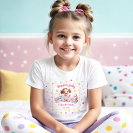 スリーポバースランバーパーティーかわいい女の子誕生日 トドラーTシャツ