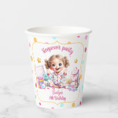 スリーポバースランバーパーティーかわいい女の子誕生日 紙コップ (正面)