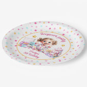 スリーポバースランバーパーティーピンクカワイガール誕生日 ペーパープレート (アングル)