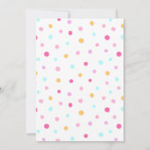 スリーポバースランバーパーティーピンクカワイガール誕生日 招待状 (裏面)