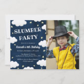 スリーポバースランバーパーティーフォト誕生日招待状 招待状 (正面)