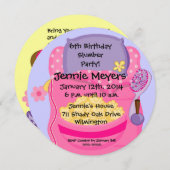 スリーポバースランバーパーティーラウンド誕生日招待状 招待状 (正面/裏面)