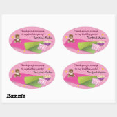 スリーポバーバースデーパーティー 楕円形シール (シート)