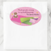 スリーポバーバースデーパーティー 楕円形シール (バッグ)