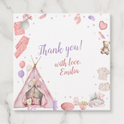 スリーポバーパジャマバースデーパーティー フェイバータグ (正面)