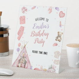 スリーポバーパジャマバースデーパーティー 台座サイン