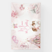 スリーポバーパジャマ子供の誕生日パーティー 横断幕 (縦)