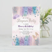 スリーポバーパジャマ10代の誕生日パーティー 招待状 (スタンド正面)