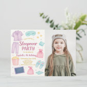 スリーポバーパーティー誕生日招待状(写真あり) 招待状 (スタンド正面)