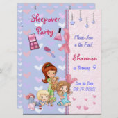 スリーポバーフレンズスランバーバースデーパーティー 招待状 (正面/裏面)