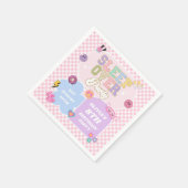 スリーポバー名門私立校風のバーシティパッチ誕生日パーティー スタンダードカクテルナプキン (角)